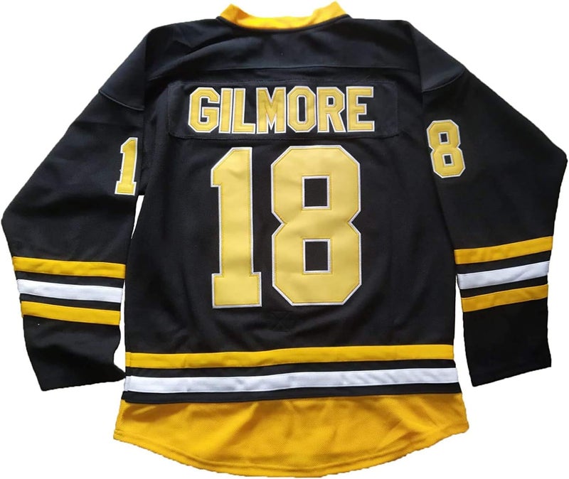 AMORTW Kids Ice Hockey Jersey #18 Gilmore Hockey Shirts Black/White - Image 1
